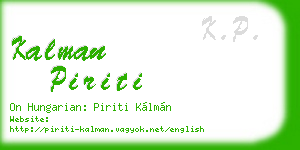 kalman piriti business card